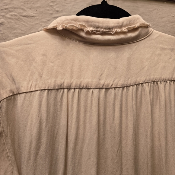 Embroidered Boho Blouse | Ruffle Collar Floral Viscose Top | Cottagecore - Picture 7 of 12